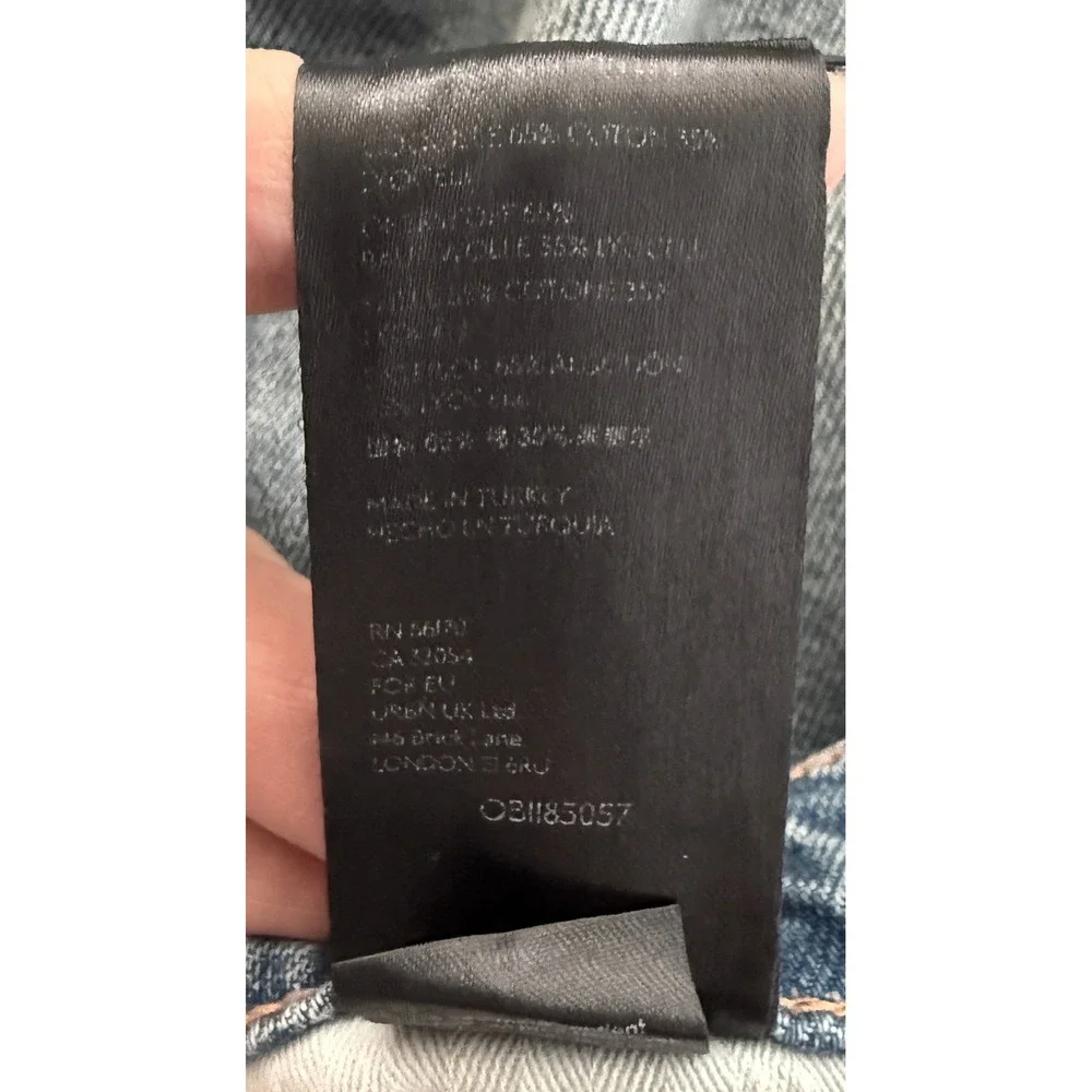 Free People We The Free Women's High Rise Straight Leg Distressed Blue Jeans 28